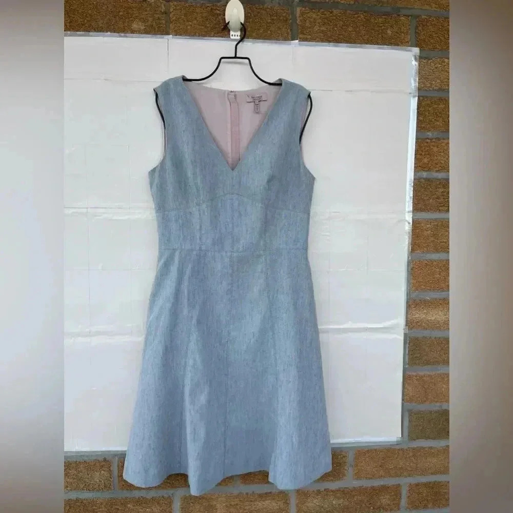 REBECCA TAYLOR Stretch Linen dress size 8